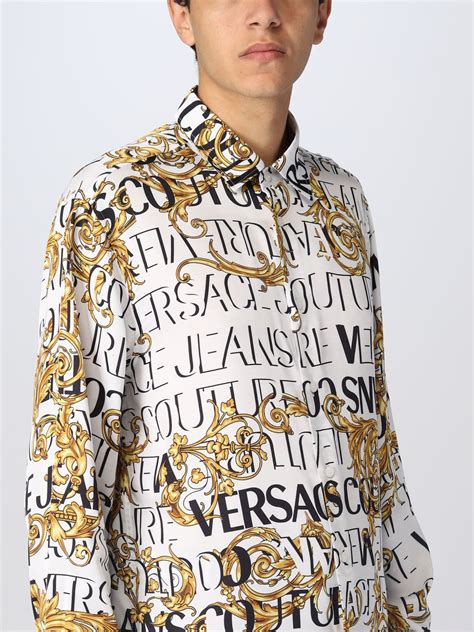 camicia versace uomo bianca|VERSACE.